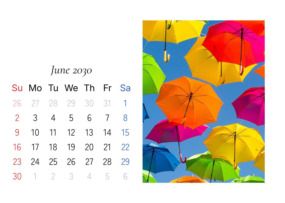 フォトカレンダーサンプル
